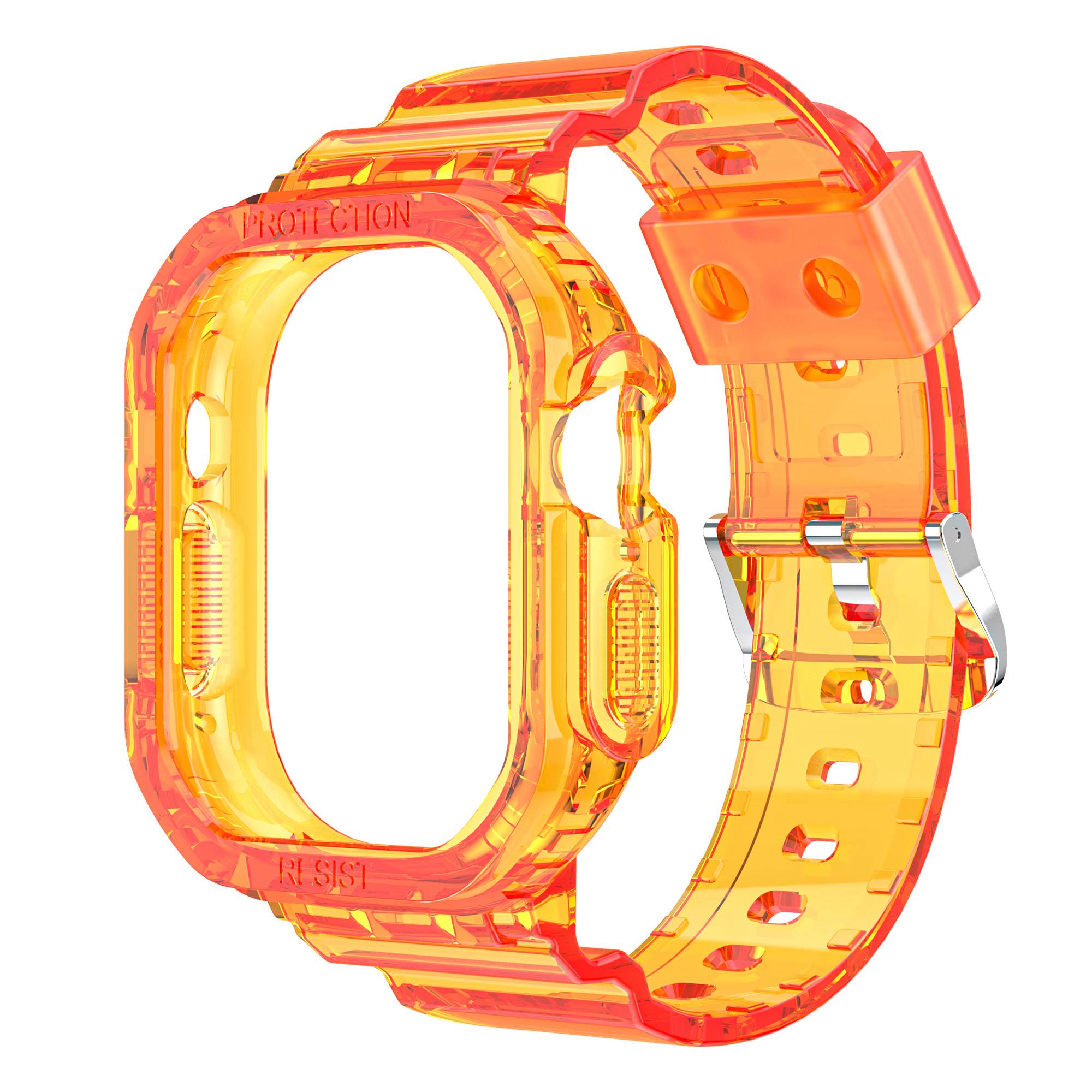 For Apple Watch Ultra 49mm Smart Watch Strap Replacement Soft TPU Wrist Band Integrated with Watch Case For Apple Watch Ultra 49mm Smart Watch Strap Replacement Soft TPU Wrist Band Integrated with Watch Case